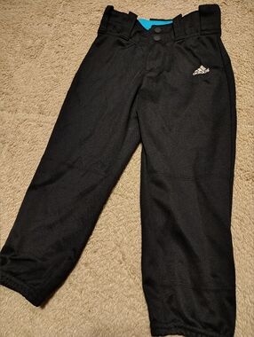 adidas Aeroready Girl's Softball Pants Black, Size Small, 3/4 Length Elastic